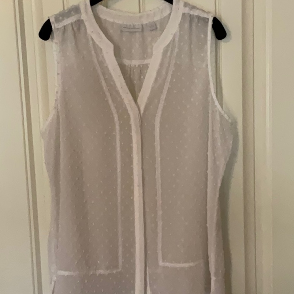 New York & Company sheer sleeveless top